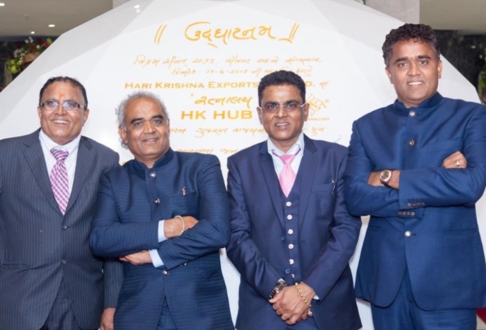 The four Dholakia brothers standing together at the inauguration of the HK Hub building.